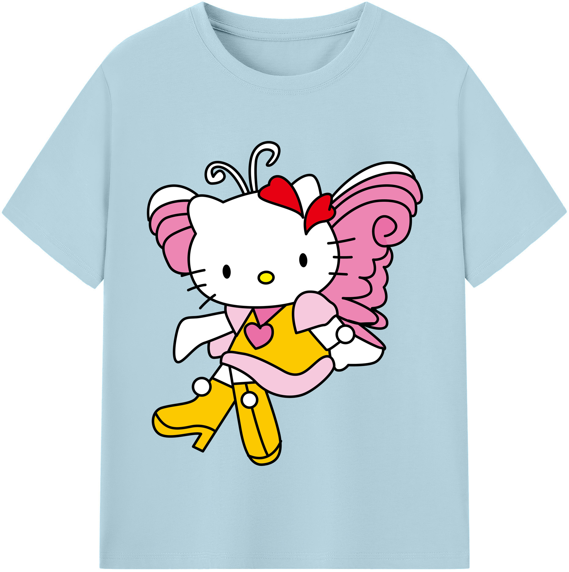 （画像用） Hello Kitty ハローキティ 綿100％半袖Tシャツ（フロントプリント）